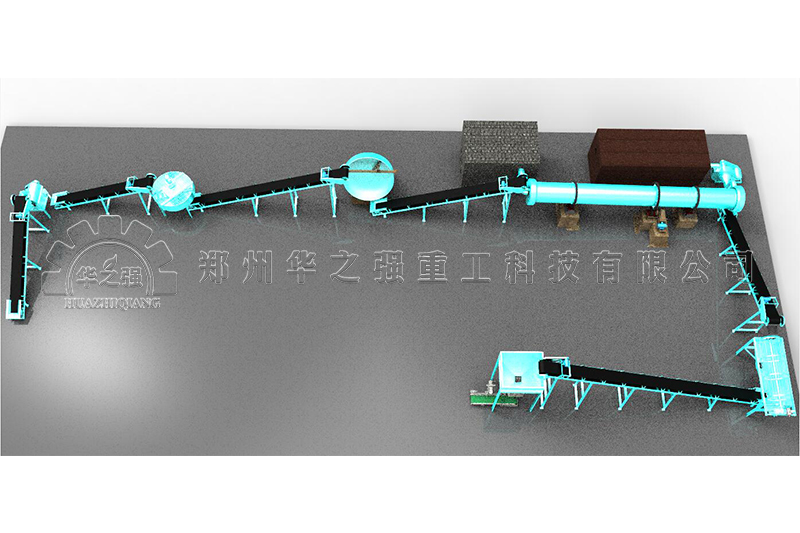 甘肅圓盤造粒機有機肥設備生產線